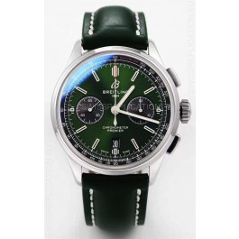 Breitling Premier B01 Chronograph 42 Edition Watch 1:1 Mirror Quality in Green Dial 