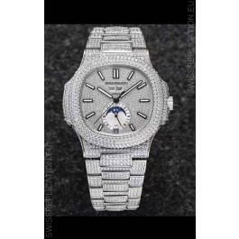 Patek Philippe Nautilus 5726A 1:1 Mirror Swiss Watch - Diamonds Casing/Dial
