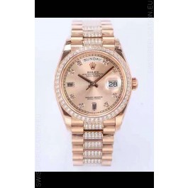Rolex Day Date Presidential Rose Gold Watch 36MM - Rose Gold Dial 1:1 Mirror Quality Watch