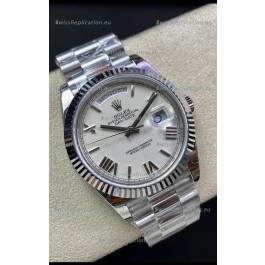 Rolex Day Date 228239-83419 904L Steel 40MM - White Pearl Dial 1:1 Mirror Quality Watch