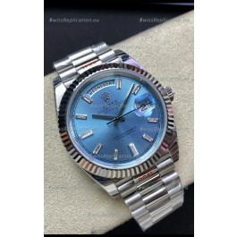 Rolex Day Date M228236-0006 904L Steel 40MM - Ice Blue Dial 1:1 Mirror Replica