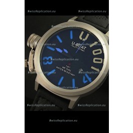U Boat U-1001 Edition Japanese Drive Automatic Steel Watch in Blue Markers