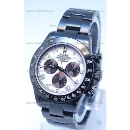Rolex Cosmograph Project X Editions Black Out Daytona Swiss Replica Watch in Silver Dial