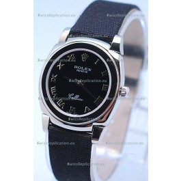 Rolex Cellini Cestello Ladies Swiss Black Watch in Roman Markers