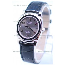 Rolex Cellini Cestello Ladies Swiss Replica Watch in Grey Silver Dial