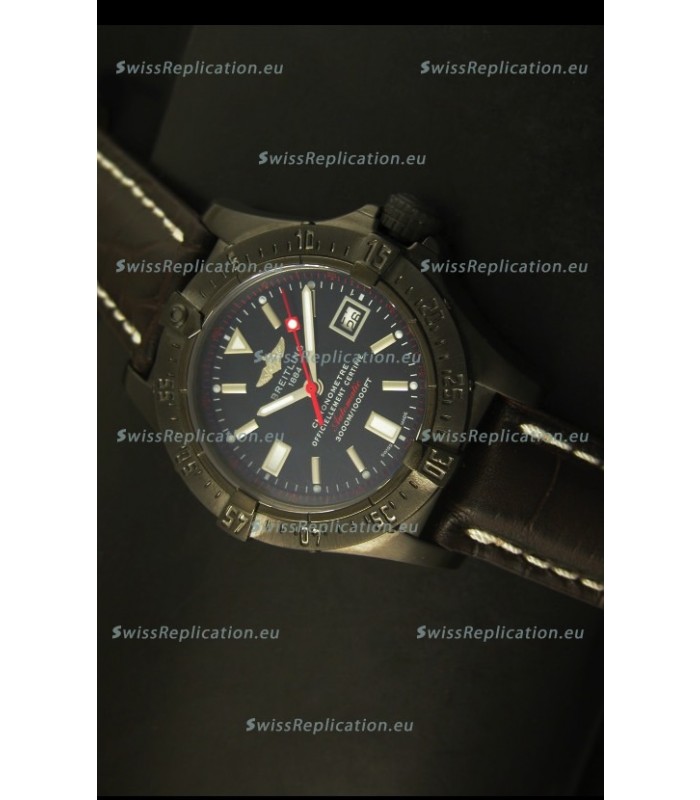 Breitling Seawolf PVD Coated Swiss Watch - Stick Markers