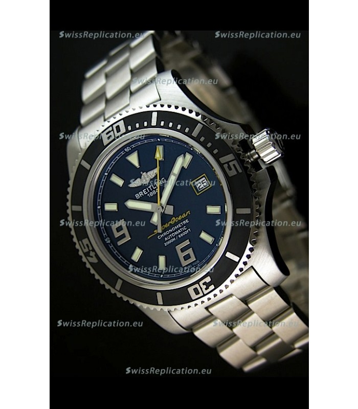 Breitling SuperOcean Abyss Swiss Replica Watch - 1:1 Mirror Replica - 44MM Yellow Markers