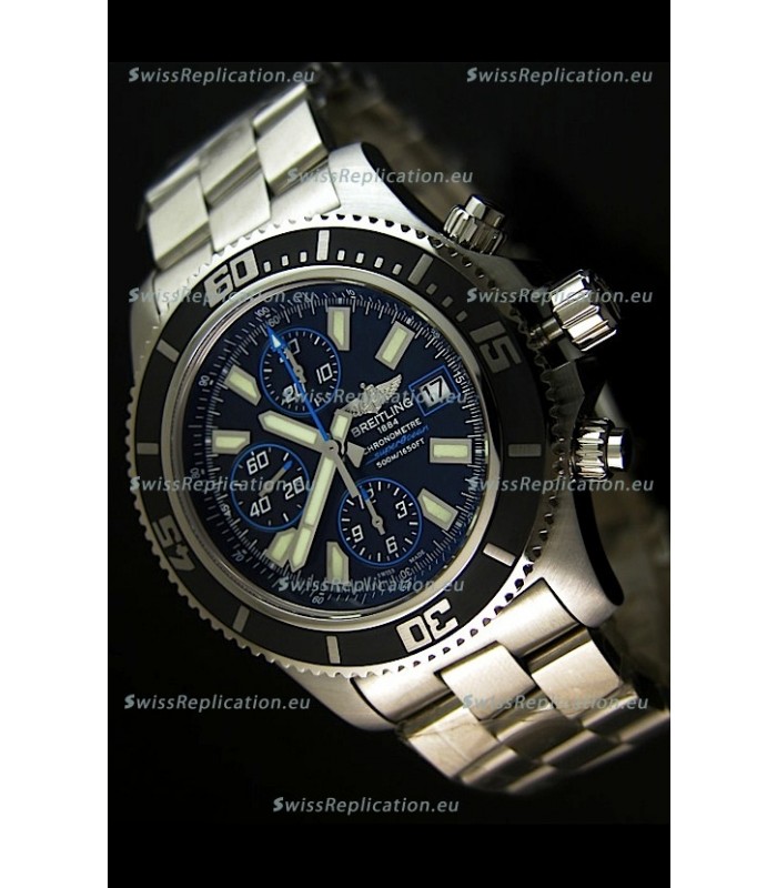 Breitling SuperOcean Abyss Swiss Chronograph Replica Watch - 1:1 Mirror Replica - 44MM Blue Markers