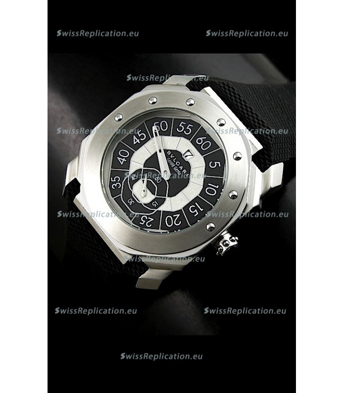 Bvlgari Gerald Genta Swiss Replica Watch in Black Dial