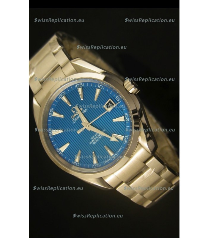 Omega Seamaster Aqua Terra Co-Axial Swiss Watch Blue Dial