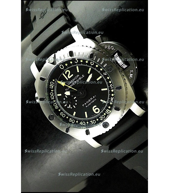 Panerai Luminor Submersible Swiss Automatic Watch in Black