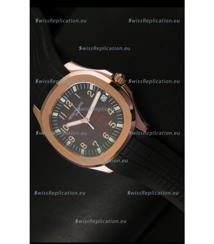 Patek Philippe Aquanaut Rose Gold in Brown Dial Watch - 1:1 Mirror Replica