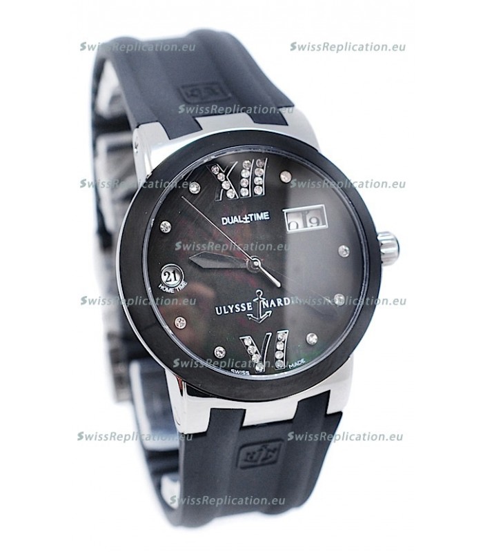 Ulysse Nardin Executive Dual Time Diamond Black Watch