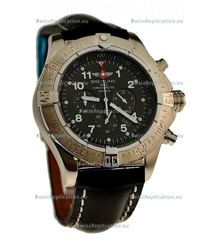 Breitling Chronograph Chronometre Japanese Watch in Black