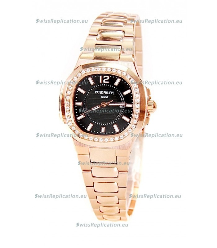 Patek Philippe Nautilus Ladies Replica Pink Gold Watch