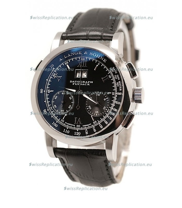A.Lange & Sohne Datograph Flyback Swiss Replica Watch in Black Dial
