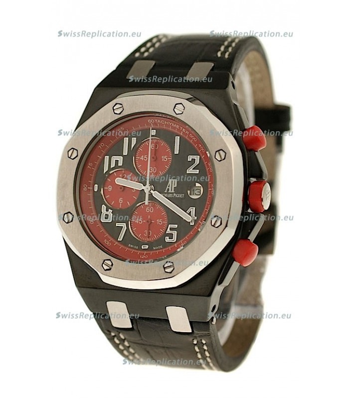 Audemars Piguet Royal Oak Offshore Limited Edition SingaporeGP 2008 Japanese PVD Watch in Black Dial