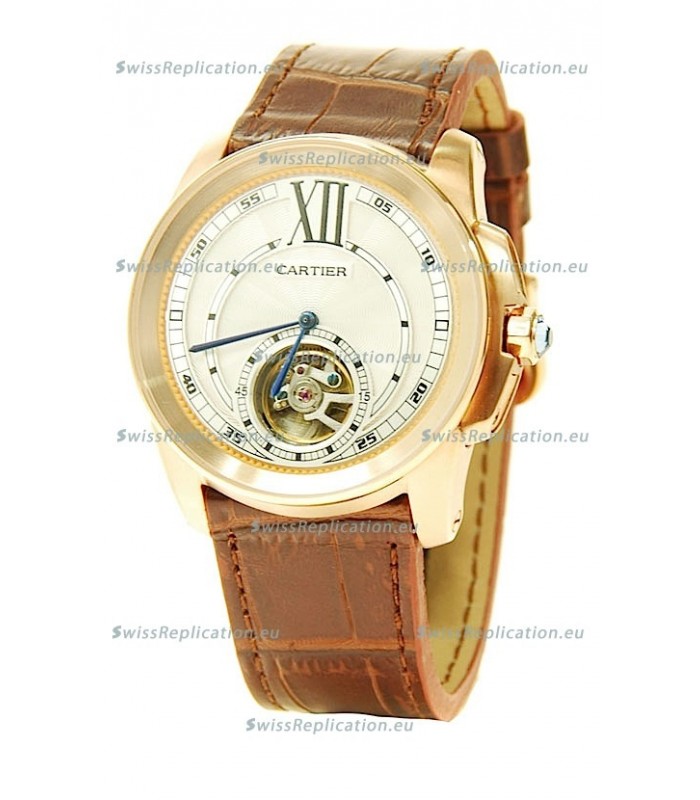 Calibre de Cartier Flying Tourbillon Japanese Replica Watch