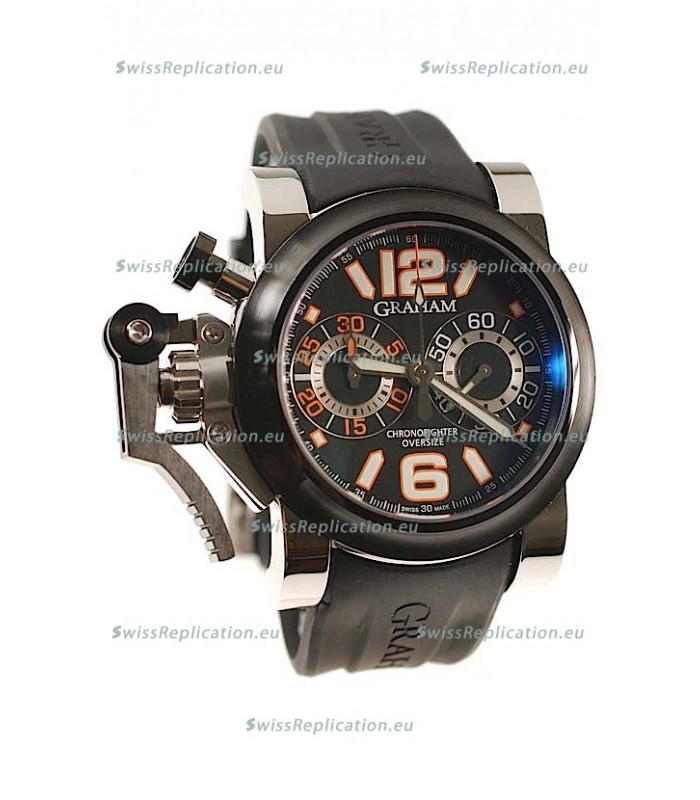 Graham Chronofighter Oversize Diver Swiss Watch in Orange Markers 