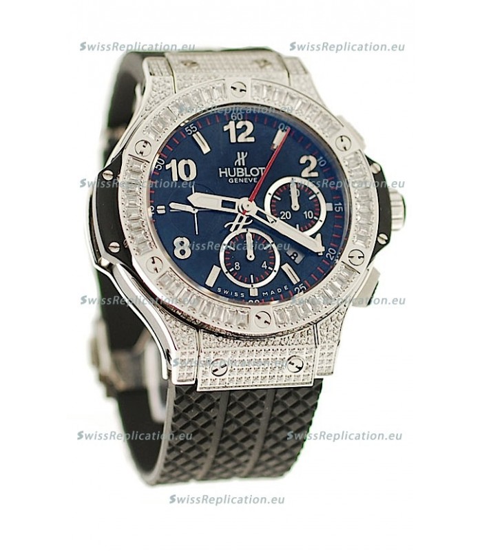 Hublot Big Bang Swiss Watch with Diamonds Embedded Case and Bezel