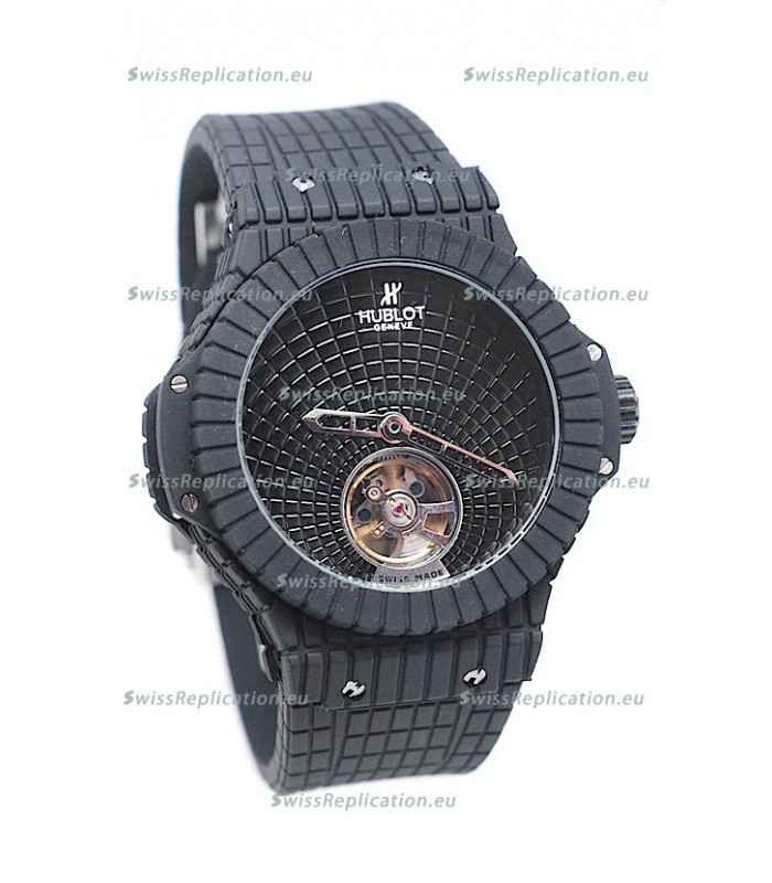 Hublot Black Caviar Tourbillon Japanese Replica Watch
