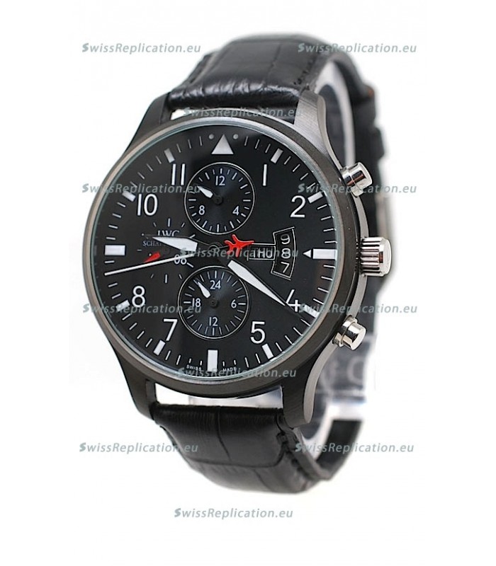 IWC Pilot Spitfire Automatic Japanese PVD Watch in Black 