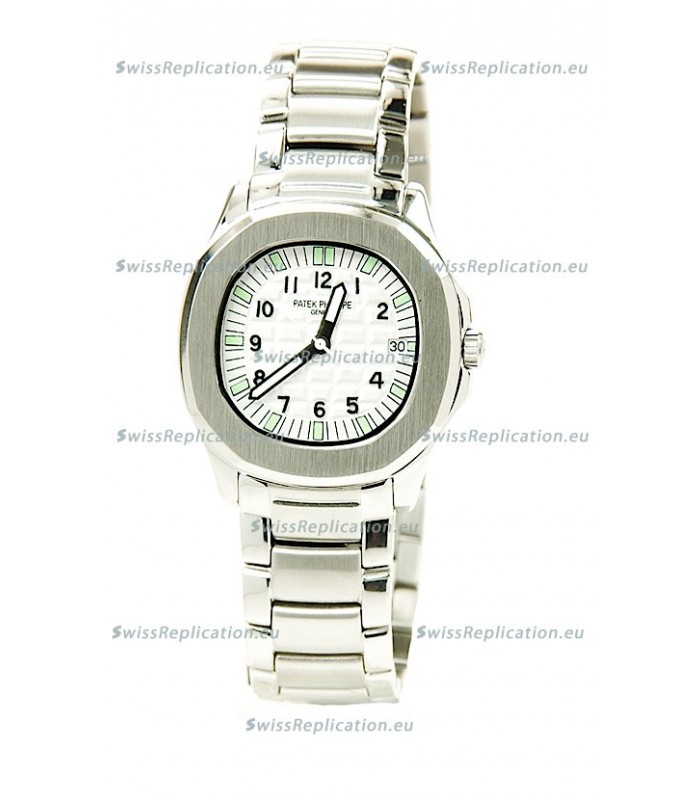 Patek Philippe Aquanaut Ladies Steel Watch in Green Markers
