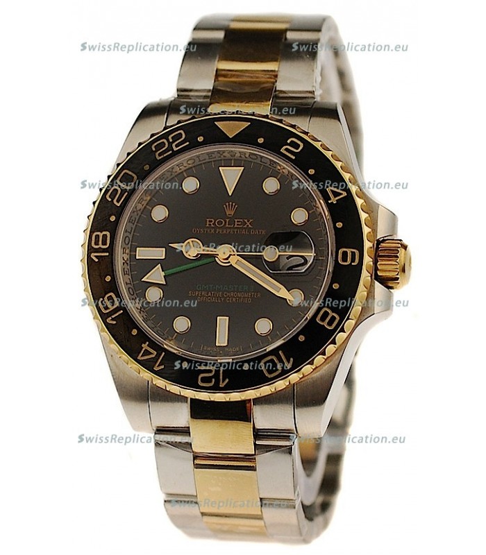 Rolex GMT Masters II Swiss Replica Two Tone Watch 