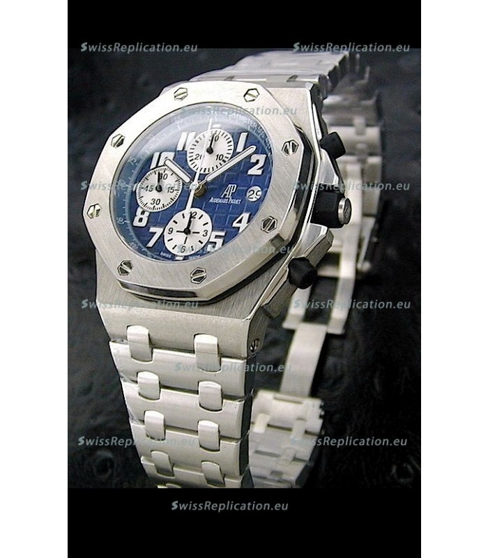 Audemars Piguet Royal Oak Watch in Blue Safari Dial - Secs hand 9 O Clock