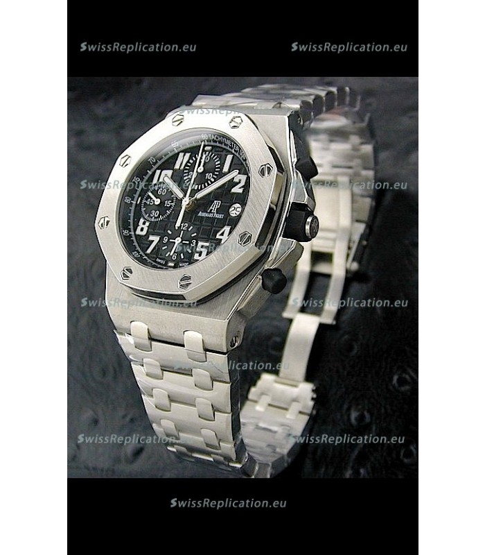 Audemars Piguet Royal Oak Watch in Black Safari Dial - Secs hand 9 O Clock