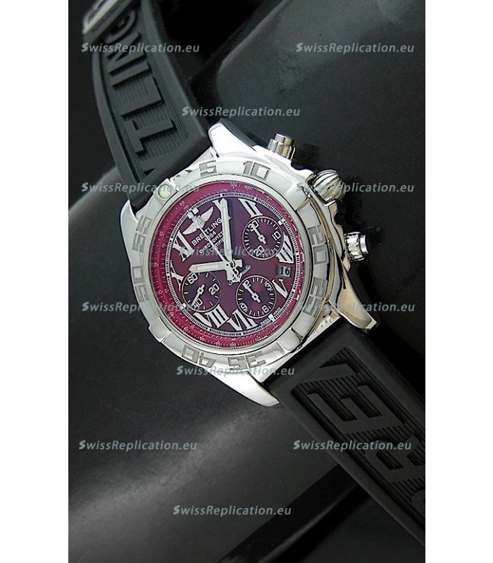 Breitling Chronomat Swiss Replica Watch in Rubber Strap