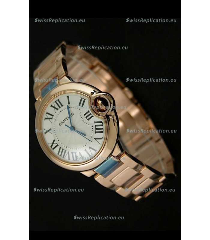 Ballon De Bleu Cartier Pink Gold Swiss Watch