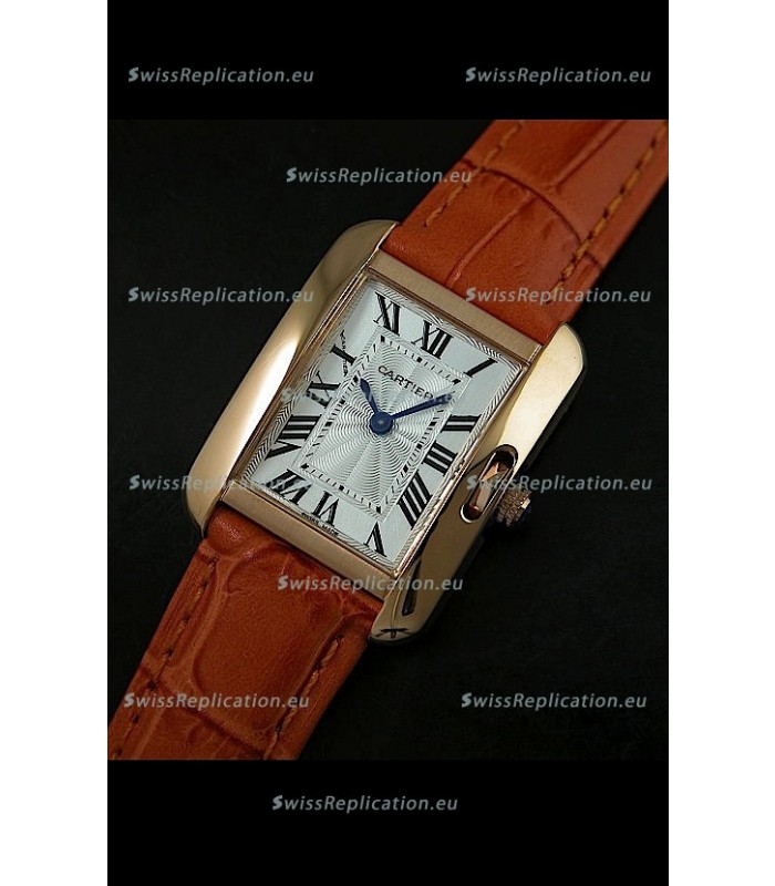 Cartier Louis Japanese Replica Ladies Rose Gold Watch