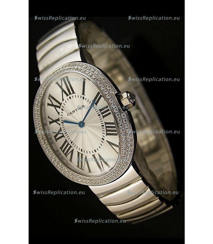 Cartier Baignoire Japanese Replica Watch with Diamonds Bezel