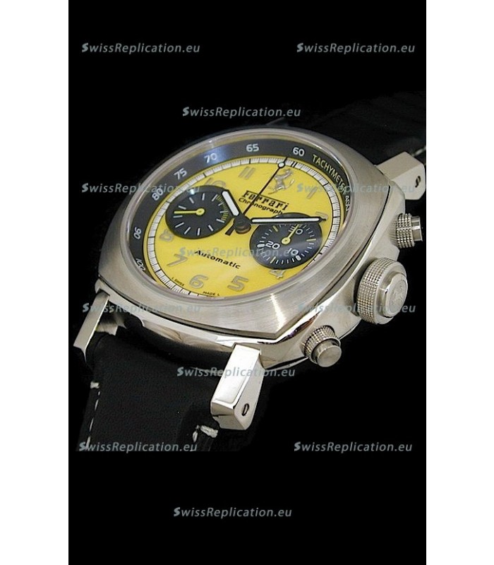 Ferrari Granturismo Swiss Replica Watch in Yellow Dial
