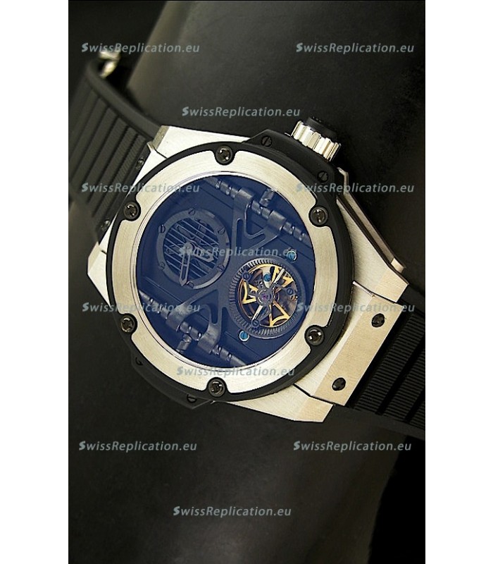 Hublot Big Bang King Power Tourbilon Japanese Replica Watch in Stainless Steel