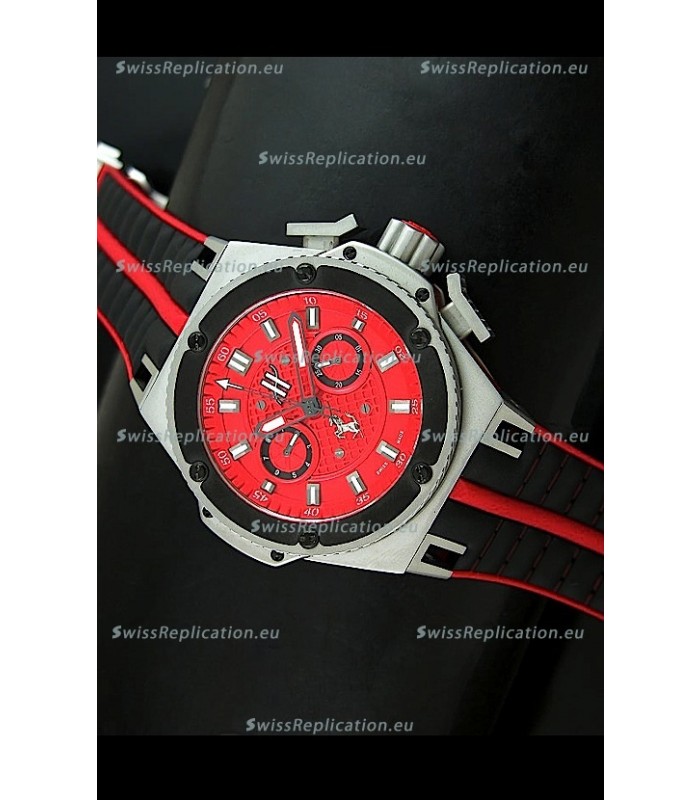 Hublot King Power Ferrari Edition Swiss Replica Watch - Black Strap