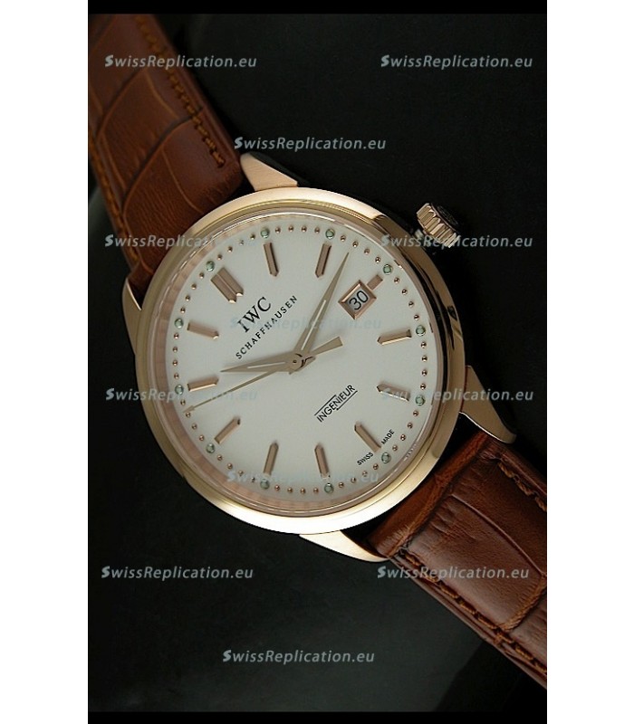 IWC Schaffhausen Ingenuier Vintage Swiss Replica Automatic Rose Gold Watch