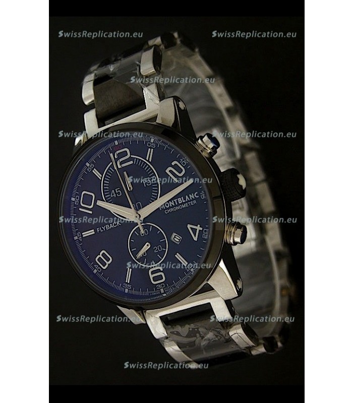 Montblanc FlyBack Chronometer Watch in Dark Black Dial
