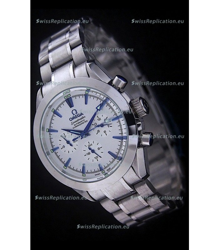 Omega Speedmaster Automatic Chronometer Watch in White Dial