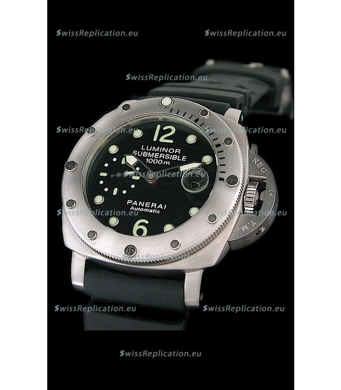 Panerai Luminor Submersible 1000m Swiss Watch in Black Dial