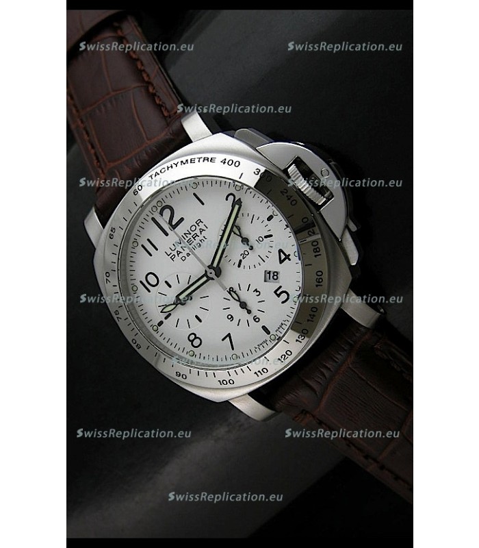 Panerai Luminor Daylight Edition Swiss Watch White Dial - 1:1 Mirror Copy Watch