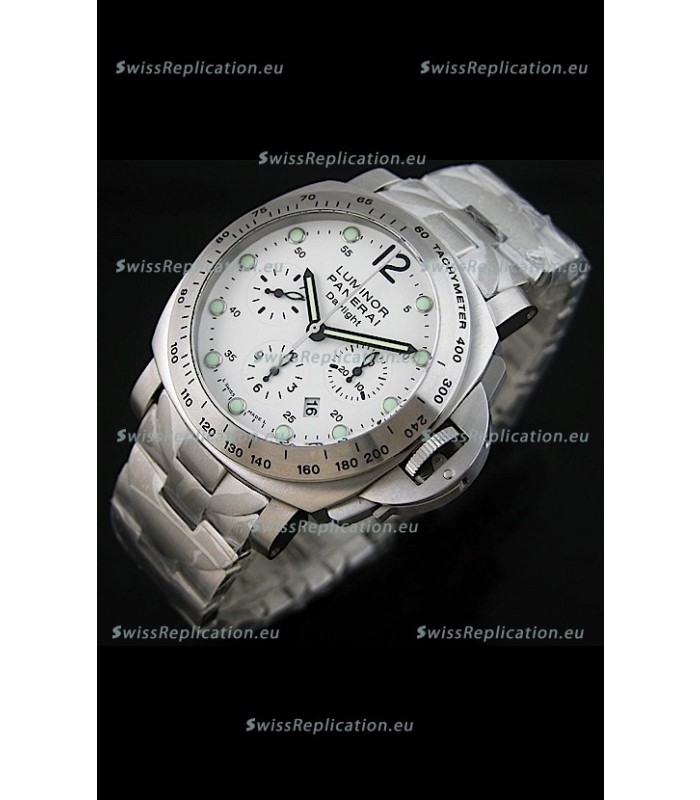 Panerai Luminor Daylight Swiss Watch in White Dial - 1:1 Mirror Replica