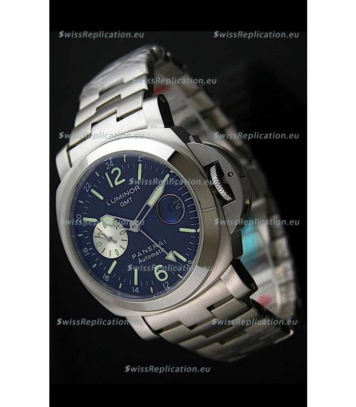 Panerai Luminor GMT Swiss Automatic Watch in Stainless Steel