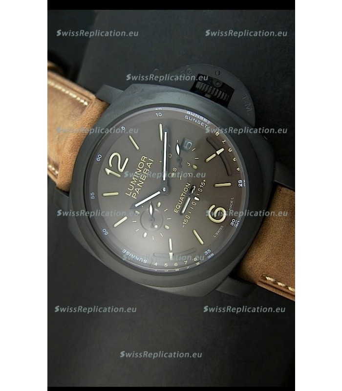 Panerai PAM365 L’Astronomo Luminor 1950 GMT Equation of Time Watch Brown Dial PVD