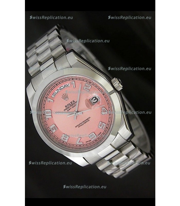 Rolex Day Date Japanese Replica Steel Watch in Champagne Dial