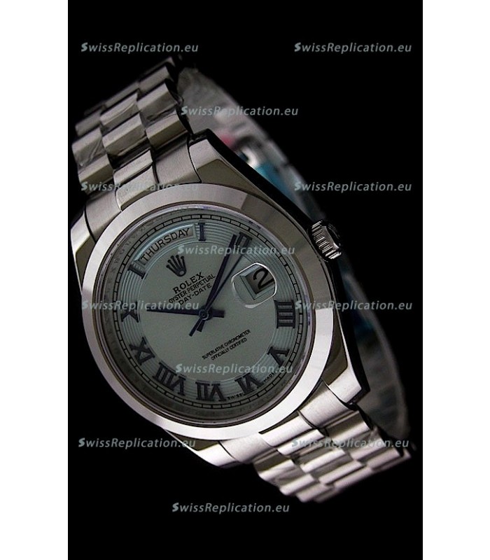 Rolex Oyster Perpetual Day Date II Japanese Replica Watch in Light Blue Dial