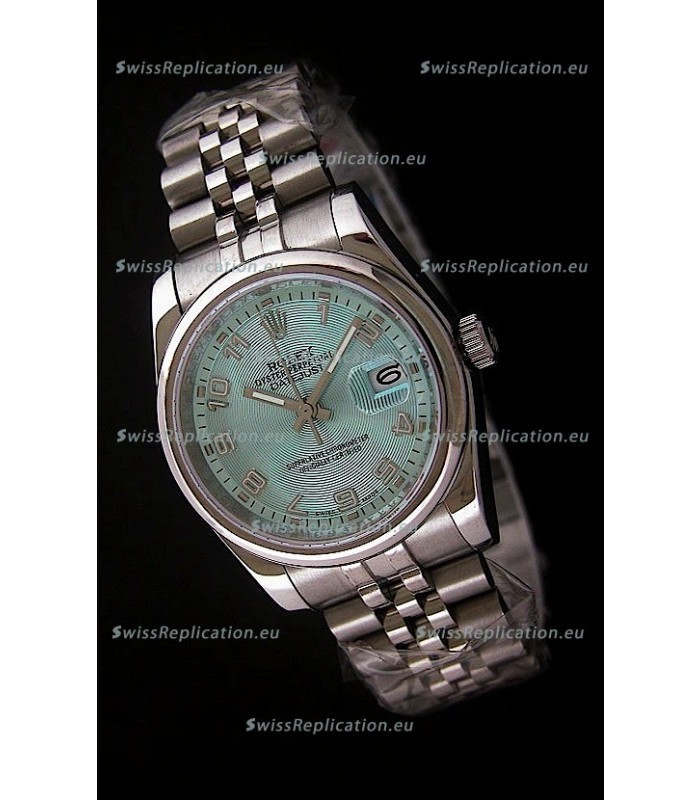 Rolex Datejust Mens Swiss Replica Watch in Light Blue Dial