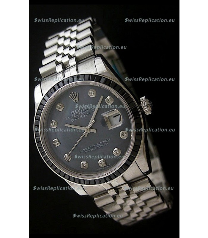 Rolex Datejust Swiss Replica Automatic Watch in Grey Dial