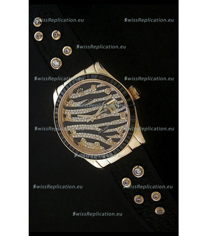 Rolex DateJust Gold Diamond Japanese Replica Watch